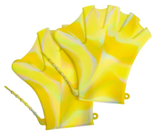 LIOOBO Guantes de Natación con Palmeado de Silicona Ajustables para Hombre y Mujer Resistencia al Agua y Auxiliar de Buceo Protección Térmica para Actividades Acuáticas
