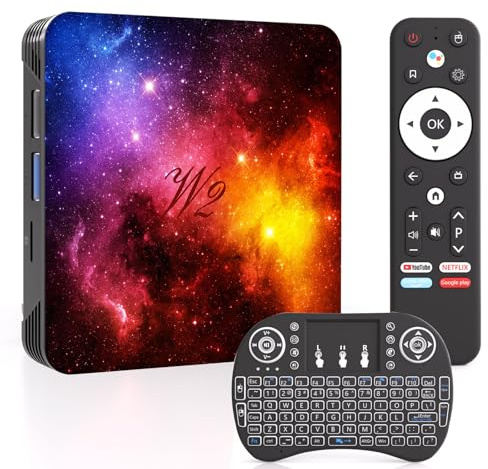 Android TV Box 14, 4GB RAM 128GB ROM Mali-G31, WiFi 6, Bluetooth 5.0, 8K UHD 3D, Ports USB et HDMI, Android TV Box 14 Avec Mini Clavier