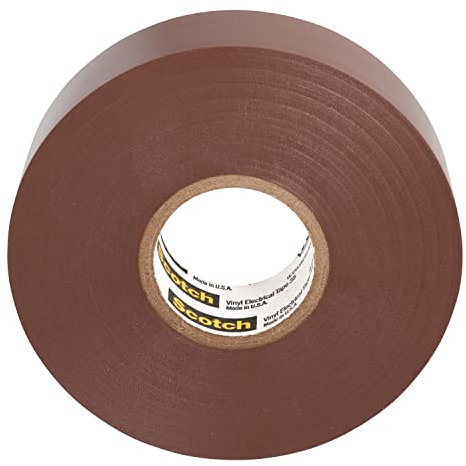 3M 80611211618 35 Scotch Elektro Isolierband, Vinyl, 19 mm x 20 m, Braun