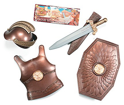 Bristol Novelty BA526 Waffen-Set, römische Rüstung, Kinderkostüm, 1 Stück, braun, Einheitsgröße Halloween