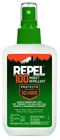 Repel 100 Insect Repellent, Pump Spray, 4-Fluid Ounces, 10-Hour Protection