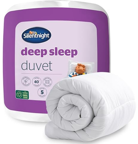 Silentnight Deep Sleep 7.5 Tog Double Duvet - Mid Lightweight Summer Duvet Quilt Comfy Breathable Ideal for Spring, Summer & Autumn - Hypoallergenic and Machine Washable - 200x200cm - Double