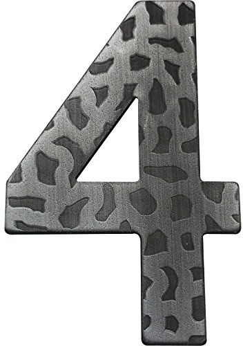 'schoess cucina casa numero numero 4, in ferro battuto, antico, altezza: 120 mm, 1 pezzi, zincato nero, 2903040