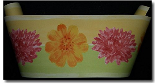Tapetenborten Bordüre Floral große Blumen