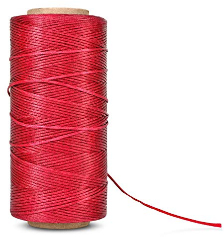 Flexzion 260m Bindfäden, Faden Schnur 1mm für DIY Kunstgewerbe, Dekorationsfaden für Kunsthandwerk, Garten Kordel Bastelschnur Dekokordel zum Basteln Dekorieren für Hobby Gartenarbeit, Rot