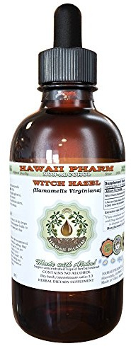 Hawaii Pharm Witch Hazel Alcohol-Free Liquid Extract, Witch Hazel (Hamamelis Virginiana) Dried Leaf Glycerite Natural Herbal Supplement, USA 2 fl.oz