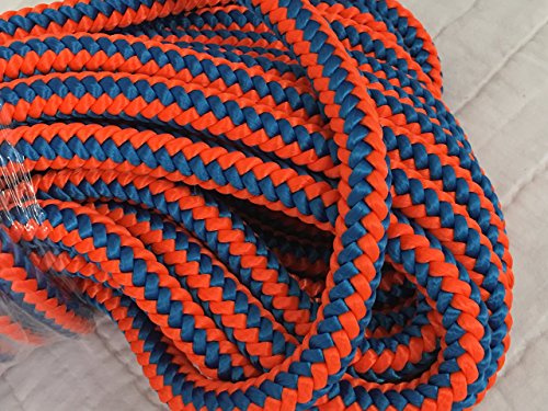 12 Strand Arborist Polyester Blue Ox Rope 1/2 by 60 feet Blue Orange