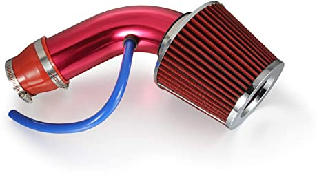 Madlife Garage Universal Car Cold Air Intake Filter Induction Kit Pipe Hose System Carbon(Red)