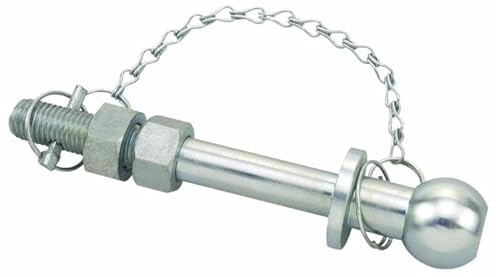 AMA Kugelkopf Anhängerkupplung Ø 50 mm x 190 mm, Silber, Legierter Stahl, Landwirtschaft