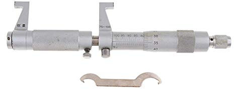 Tubayia Edelstahl Innenmessschraube Innenmikrometer 0.01mm Innen Messwerkzeug Messgerät (75-100 mm)