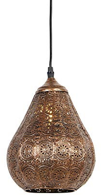 QAZQA Oriental Lámpara colgante oriental cobre - BILLA Dia Acero Alargada Adecuado para LED Max. 1 x 40 Watt