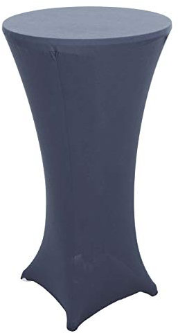 Mendler Stehtischhusse HWC-J30, Tischhusse Husse Bezug Überzug, Stretch Ø 60cm - anthrazit-grau