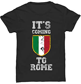 Bulabadoo Maglietta Italia Campione d'Europa - It's Coming To Rome -Tshirt Italia 2021 - Forza Italia - Tshirt Calcio Uomo - Maglietta Nazionale Italiana - Idea Regalo Uomo
