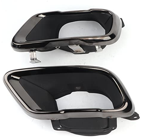 Qiilu Paar Chrom Schwarz Auspuffblenden Set Endrohrblende Fit für X5 G05 M Sport 2019+ O2d264