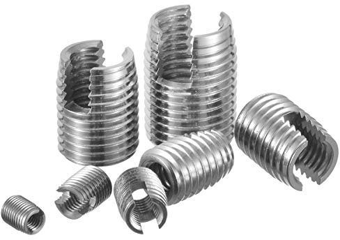 5 Stück Selbstschneidende Edelstahl Gewindeeinsätze Gewindebuchse Muffen Gewindeeinsatz Material: 1.4301 (Stainless: 18-8) (M10 x 1,5)
