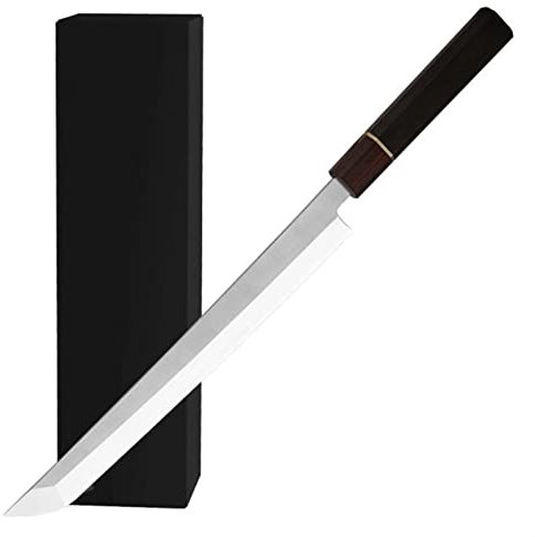 11 Pollici Yanagiba Sashimi Coltello 9Cr18 Damasco Acciaio Acciaio Accendi Prosciutto Raccordo Salmone Geaver Cucina Coltello da Cucina Maniglia Ottagonale coltelli