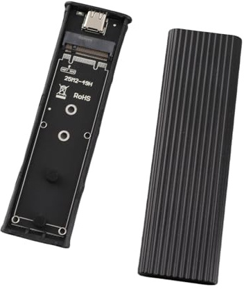 Pyhodi Adaptador de Caja SSD M.2 NVME de Aluminio, USB 3.1 Gen 2 a NVME PCI E M Unidad de Estado Sólido Caja Externa, Adaptador de Caja SSD SATa con Carcasa de Aluminio para Tamaño SSD 2242 2260 2280