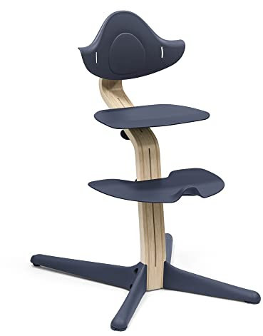 Sedia Stokke Nomi, Blu Navy - Favorisce la seduta attiva - Regolazione perfetta senza utensili - Include un poggiapiedi stabile e ruote anti-ribaltamento - Sostiene fino a 150 kg