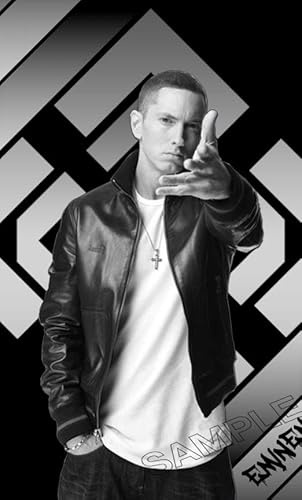 Generic Poster di Eminem 8 Miles Marshall Mathers, foto rap hip hop da parete, formato A4