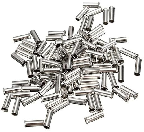 XWTOOL 100PCS 22-10 AWG Elektrische Kabel Terminal Kupfer Blank Verzinnt Crimp Terminal Nicht Isolierte Draht Stecker Aderendhülsen 0,5mm2-16mm2 (Size : 1.0 mm2)