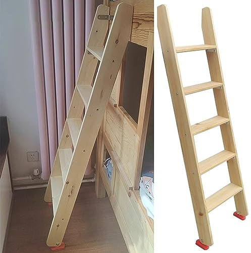 EsEntL Nur Etagenbettleiter, Hochbettleiter mit 10 cm Breiten Pedalen und rutschfesten Füßen, Hochbettleiter aus Holz für Kinder, Erwachsene, Studenten, für Schule, College-Schlafzimmer, 7,3 6,5 5,