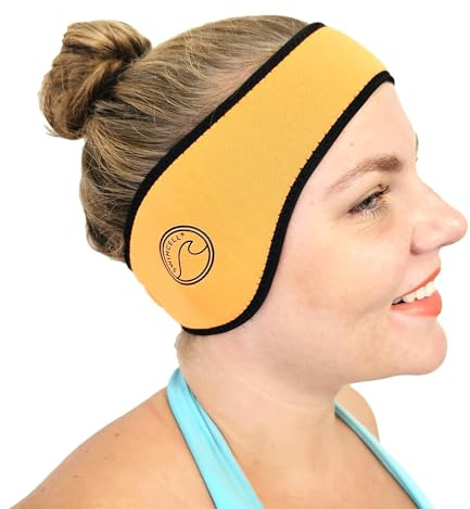SwimCell Fascia per orecchie per donne e uomini, fascia termica in neoprene da 4 mm per nuoto, corsa, ciclismo e sci, reversibile e regolabile.