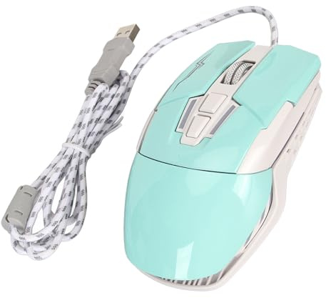 Souris de Jeu Filaire, Souris Ergonomique, Souris D'ordinateur Optique USB avec Rétroéclairage RVB, 4 DPI Réglables jusqu'à 3200, 6 Boutons, Forme de Voiture de Sport (Green)