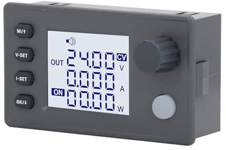 Fuente de Alimentación Reductora, Convertidor Reductor-Elevador Ajustable, Fácil Configuración con Ventilador para Paneles Solares
