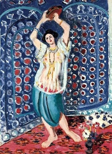 GYTRI CGFHJ Henri Matisse Odalisque und Tamburin Poster Abstrakte Wandkunst Matisse Leinwand Gemälde Menschen Blaudrucke für Wohnkultur Bild 50x70cm ungerahmt