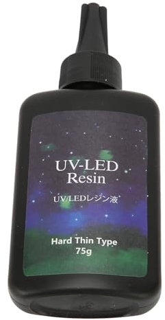 Klares UV-Harz, Weit Verbreitet, Hochtransparent, Vergilbungshemmend, 75 G UV-Epoxidharz, Schnell Aushärtend für die Dekoration (75 g wässrig-harter Typ)
