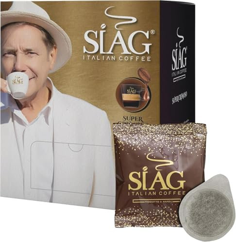 Siag Caffè - 100 Cialde Caffe, Sistema ESE44mm, Cialda Compostabile, Caffe Cialde 7,3g, Miscela Oro Cremoso