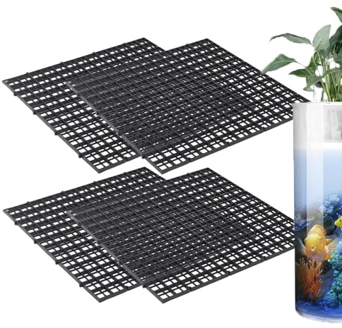 Aquariumabdeckung – Aquariumhauben – 4 Gitter-Panel-Abdeckung für Aquarien, 30 x 30 cm, PC-Aquarium-Filterplatte, Schildkröten-Terrasse, Anti-Spring-Terrarium-Deckel, verhindert, dass Fische