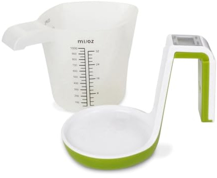 Zwfjcmsa Bilancia elettronica a tazza con display LCD 1000 ml di grande capacità da cucina bilancia digitale 5 kg bilancia nutrizionale