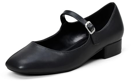 GENSHUO Mary Jane Zapatos de Mujer, Zapatos Planos con Punta Cuadrada, cómodos y Sencillos, con Plantilla Acolchada, EU 36-42