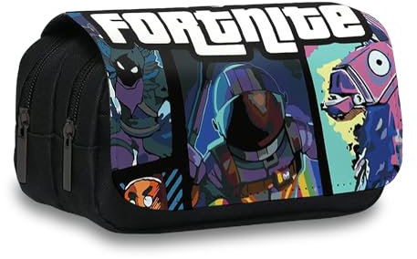 DIUKES Mäppchen Jungen, Spielthema Federtasche Jungen, Große Kapazität Briefpapier Pouch Stifte, Federmäppchen Groß Schwarz, Federmappe Groß, Teenager für Schul und Bürobedar, Pencil case