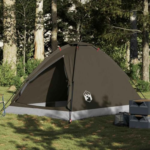 Homgoday Iglu-Zelt für 4 Personen, wasserdicht, braun, Iglu-Zelt, Outdoor-Zelt für 2-4 Personen, Braun, 4 Personen