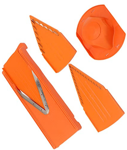 NOENNULL Coupe-Mandoline réglable pour Cuisine, Coupe-légumes Ultra aiguisé avec Lame en V et récipient, Coupe-légumes, Julienne, Coupe-Pommes de Terre,