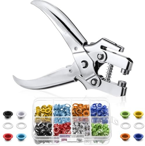 KEALLANS Eyelet Tool Kit 3/16 Inch Eyelet Pliers Set Eyelet Punch Pliers for Shoes Clothes