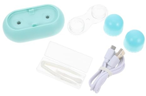 GOOHOCHY Pulitore Elettrico senza Danneggiare le Lenti in Pvc Rimozione delle Impurità Design Adorabile e Portatile per Lenti Blu per Uso Quotidiano