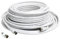 Zarivy Cable coaxial RG6U de 20m con conectores macho a macho, ideal para conexión de TV, satélite y distribución de señal.