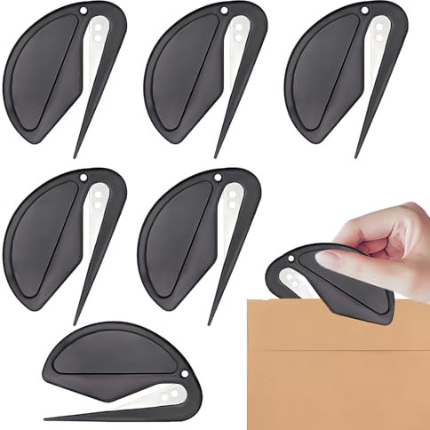 6er-Pack BrieföFfner,Mit Metallklinge Folienschneider,Kunststoff,Folie Letter Opener,Cuttermesser,Folienmesser,Geeignet Zum öFfnen Von BriefumschläGen,Postsendungen,Paketen Und Zum Schneiden Von Papie