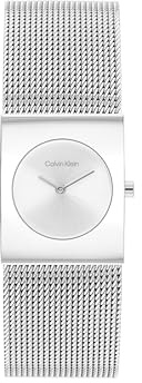Calvin Klein Reloj Analógico de Cuarzo para Mujer Colección CK Pulse Collection con Correa de Malla de Acero Inoxidable