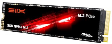 SIX X4000 PRO 512GB M.2 2280 SSD PCIe Gen3x4 NVME SSD Solid State Drive - Up to 3300MB/s Read Speed, 2700MB/s Write Speed