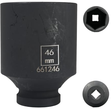 Flewdart nuss 46mm lang 1/2 zoll sechskant, 6 kant sechskant nuss 46 mm 1/2'', ratsche mit nuss, 78mm lang, Chrommolybdänstahl, CR-MO (46mm)