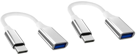 JZK 10CM Cavo adattatore USB C a USB A 3.0, 2 pezzi, cavo tipo C a USB OTG, cavo adattatore OTG 5 Gbps per Huawei P30 P20, per Samsung Galaxy S21 S22 S23, per MacBook Air 2018, per Google Pixel