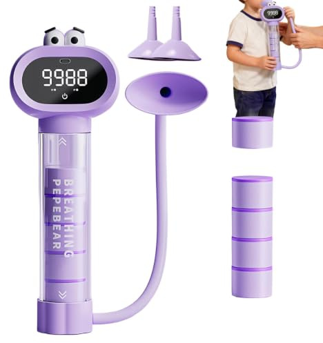 Opilroyn Spiromètre Exerciseur pulmonaire – Exerciseur respiratoire abdominal | Entraîneur pulmonaire pour enfants | Pour adolescents, garçons, enfants, jeunes, salle de classe, maison, extérieur