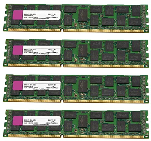 Xnuiasqe 4 x Memoria RAM DDR3 de 4 GB Reg 1333 MHz PC3-10600 1,5 V DIMM 240 pines para memoria RAM de escritorio