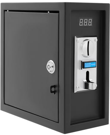 Münz Timer Steuerungs Netzteilkasten, Münze Zeitschaltuhr Box, Münzzeitschaltuhr Münz-Timer-Steuerbox für Massagestühle für Arcade-Automaten, Waschmaschinen, Massagesessel, Verkaufsautomaten