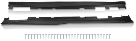 GRAND ORANGE 2PCS Side Skirts Rocker Panels Left & Right Extension ZL1 Style Compatible with Chevy Camaro RS & SS 2016-2022 (Not Fit Real ZL1 Models) Black