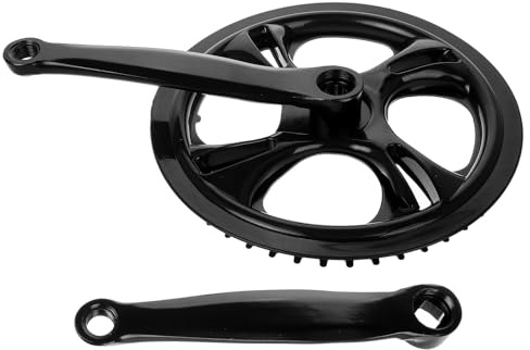 ifundom Guarnitura per Bicicletta a velocità Singola 48 Denti 170 MM Pedivella Leggera per Mountain Bike e Bici Ruota Dentata Compatta per Bici Pieghevole Protezione Catena per Uso